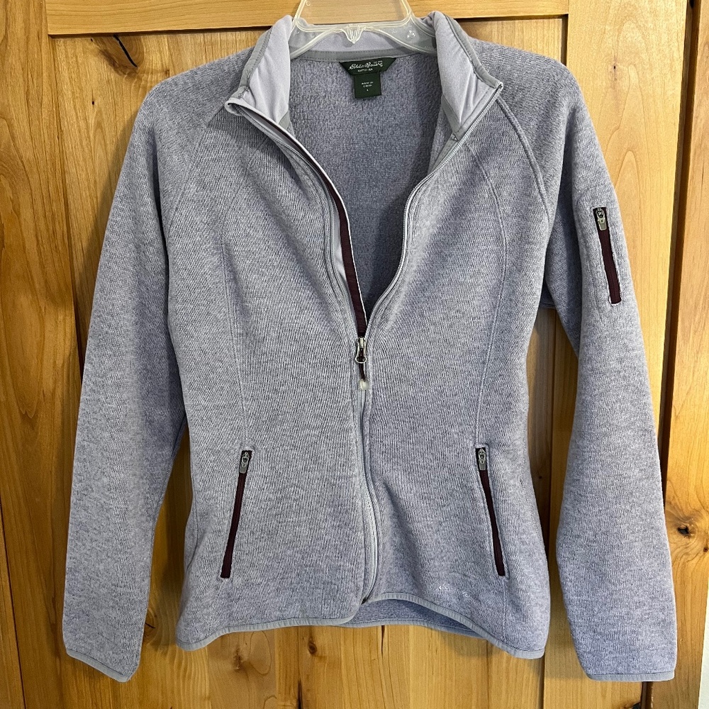 Eddie Bauer Light Purple Zip up Jacket Sz Large